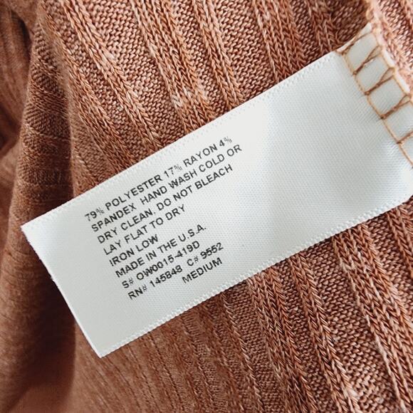 NEW Everly Brown Ribbed Waterfall Open Longline Duster Cardigan - Picture 6 of 10